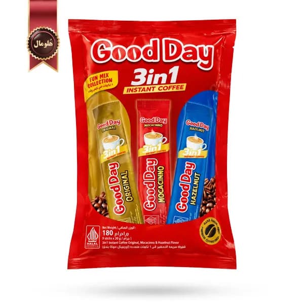 کافی میکس گوددی good day مدل مجموعه میکسهای جذاب Fun Mix Collection پک 9 ساشه ای (اورجینال)