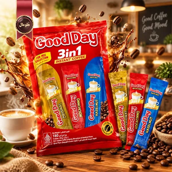 کافی میکس گوددی good day مدل مجموعه میکسهای جذاب Fun Mix Collection پک 9 ساشه ای (اورجینال) — تصویر ۲