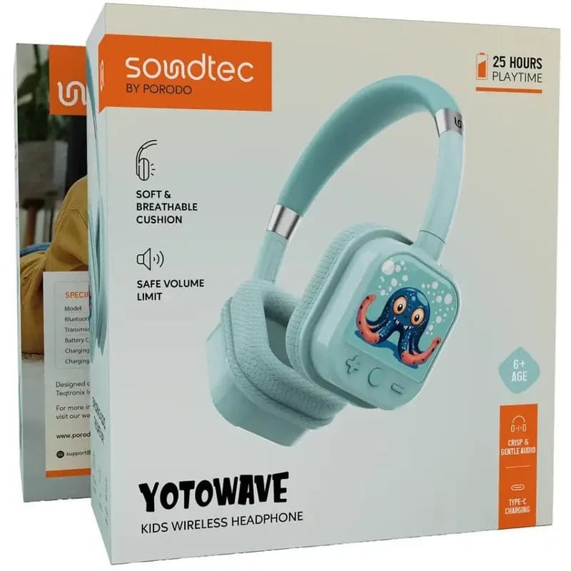 هدفون بی‌سیم کودکان پرودو ساندتک مدل Yotowave — تصویر ۳