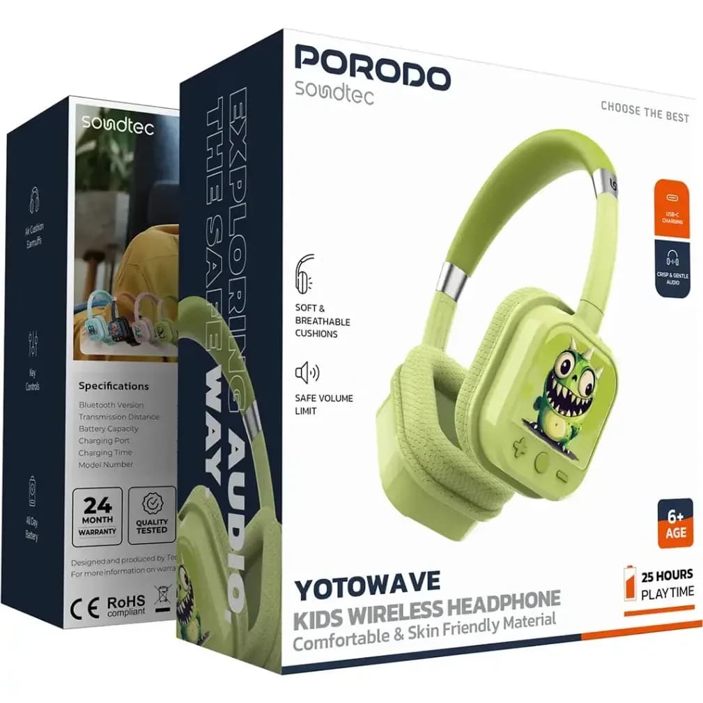 هدفون بی‌سیم کودکان پرودو ساندتک مدل Yotowave — تصویر ۶