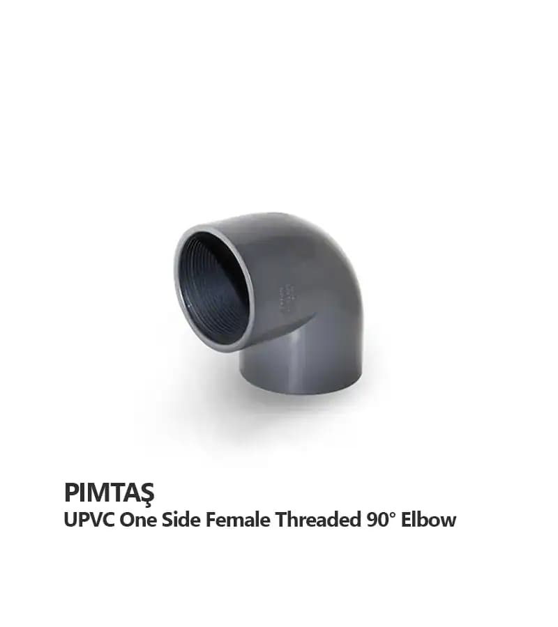 زانو یکسر دنده 90 درجه UPVC پیمتاش (PIMTAS) ترکیه سایز 25 میلی‌متر