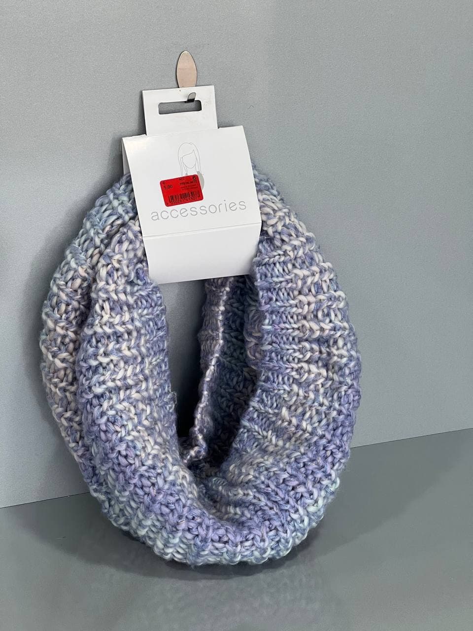 کلاه زمستانی بافت درشت بنفش-آبی از برند Accessories — تصویر ۳