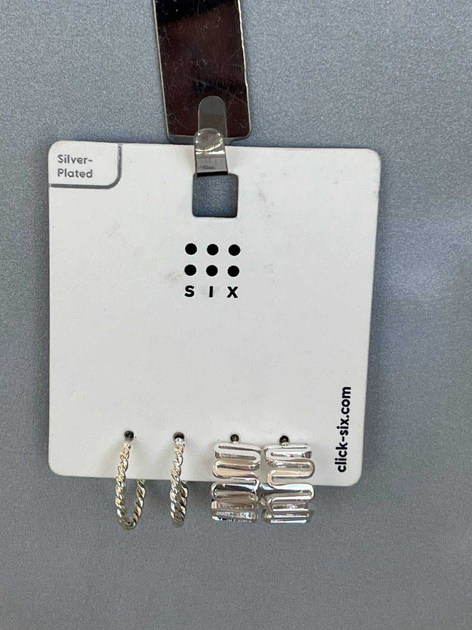 ست گوشواره روکش نقره از برند SIX