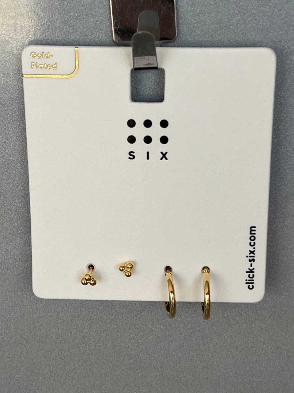 ست گوشواره روکش طلا برند SIX — تصویر ۲
