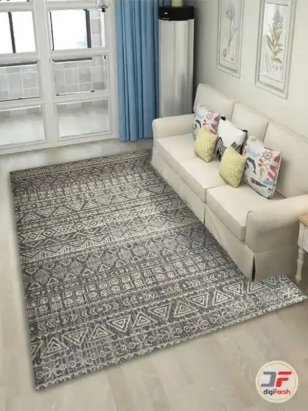 فرش مدرن ماشینی با رنگ خنثی کد215