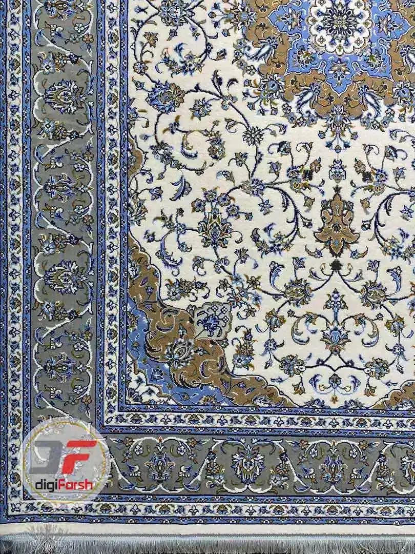 فرش طرح دستبافت سنتی حاشیه طوسی کد 704 — تصویر ۸