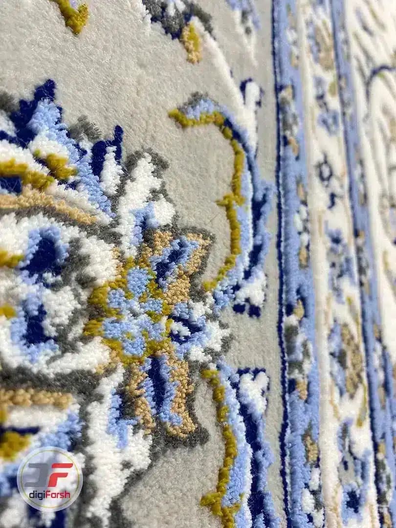 فرش طرح دستبافت سنتی حاشیه طوسی کد 704 — تصویر ۵