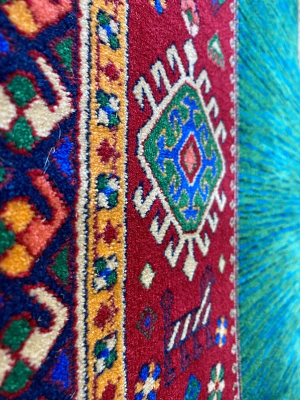 با فرش سنتی زمینه سبز باکیفیت کد 771012 — تصویر ۸