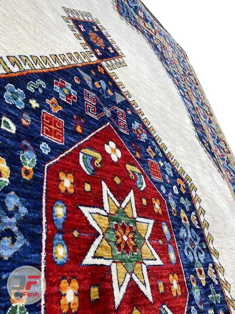 فرش ماشینی طرح سنتی گوهر کرم کد 2013 — تصویر ۵