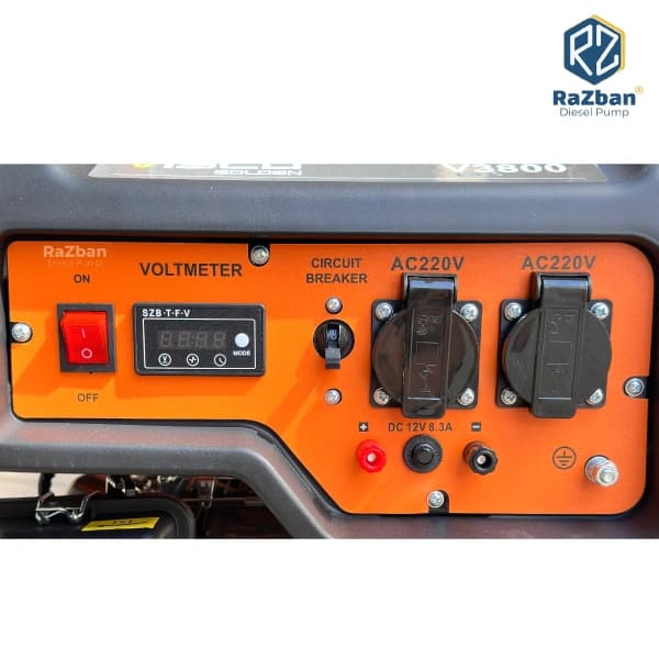 موتور برق بنزینی ویستا 3.5 کیلووات مدل V3800 تک فاز هندلی — تصویر ۶