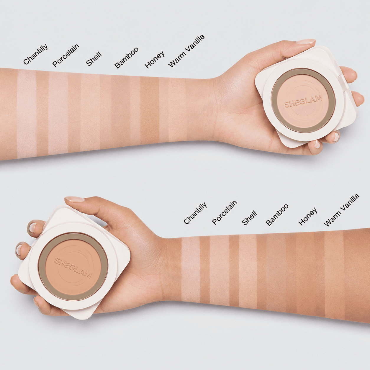 پنکیک کرم پودری شیگلم مدل Skin-Focus با پوشانندگی بالا و کنترل چربی — تصویر ۲