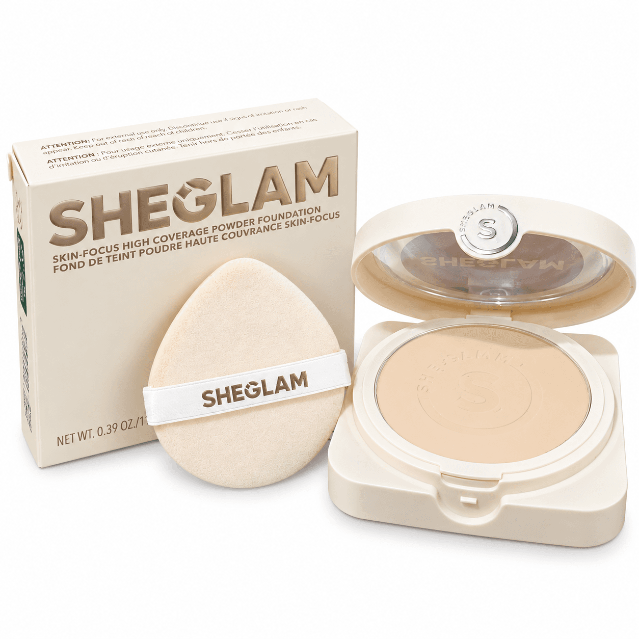 پنکیک کرم پودری شیگلم مدل Skin-Focus با پوشانندگی بالا و کنترل چربی