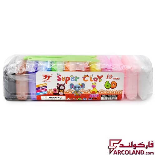 خمیر بازی سوپر کلی سبک بسته 12 رنگ — تصویر ۲