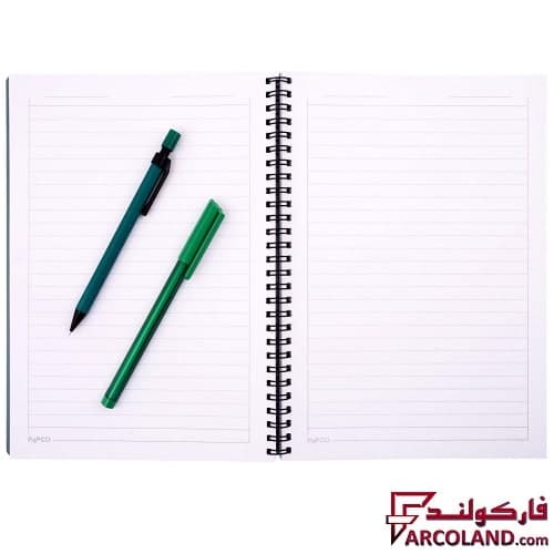 دفتر فارسی 100 برگ سیمی پاپکو جلد طلقی مات مدل Papco NB-620 — تصویر ۲