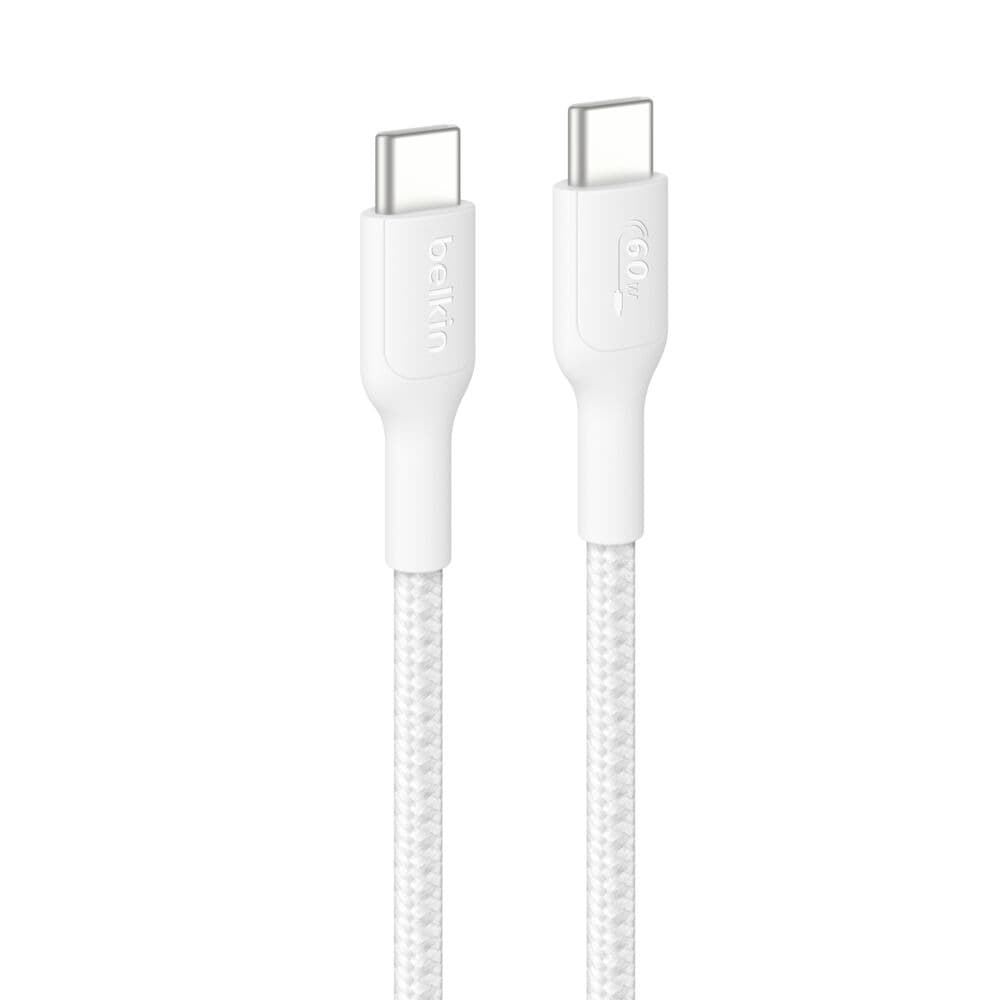 کابل 1 متری بلکین مدل Braided USB-C to USB-C Cable 60W CAB024fq1M