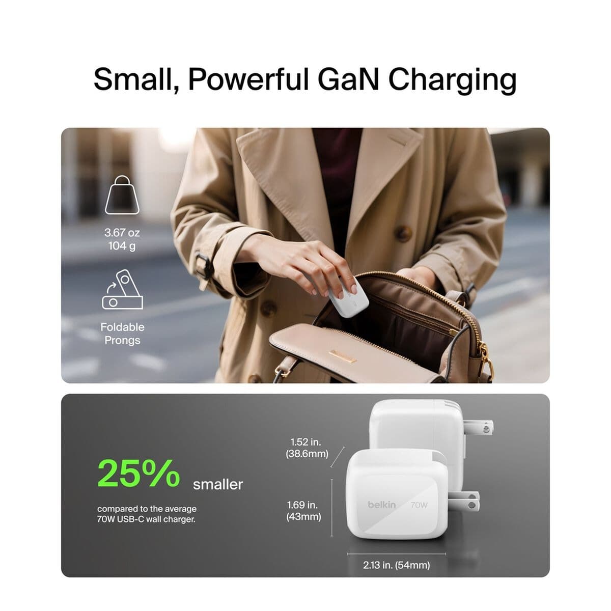 شارژر دیواری 70 وات بلکین مدل Belkin Charger WCH018yz — تصویر ۶