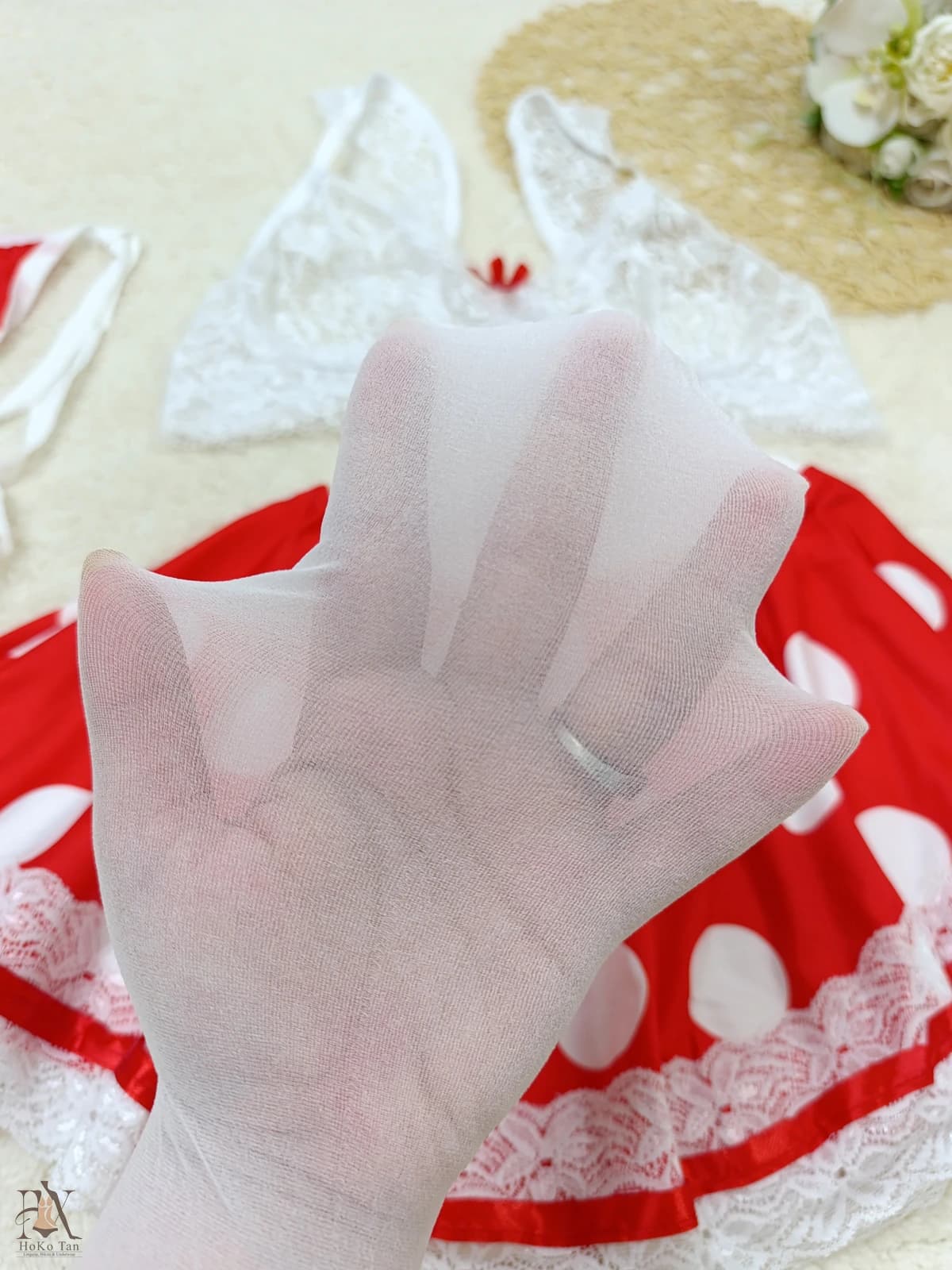 کاستوم عروسکی میکی 4 تیکه سفید قرمز کد 64 — تصویر ۶