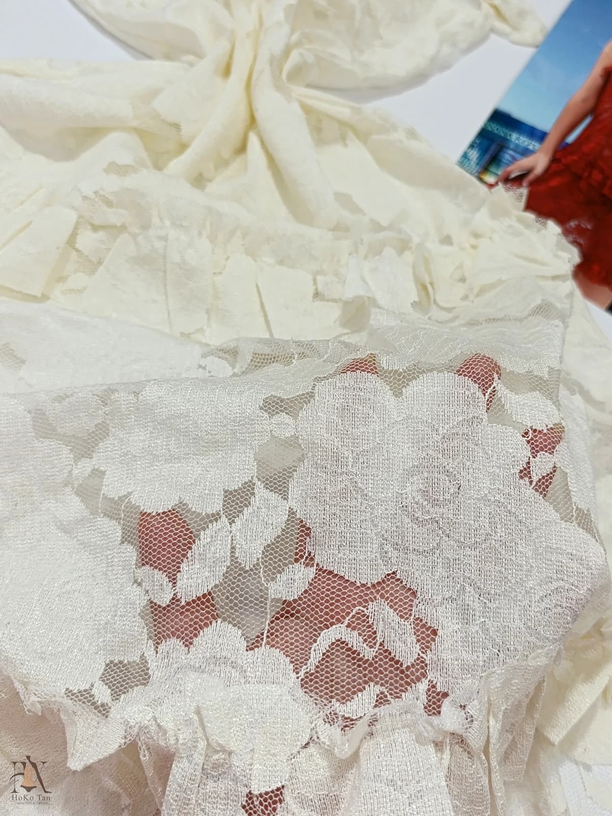 لباس خواب گیپور عروس کد 40 — تصویر ۲
