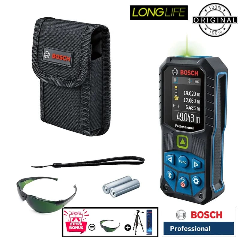 متر لیزری بوش مدل GLM 50-27 CG Professional + BT150 + Green Glass Laser برد 50 متر — تصویر ۴
