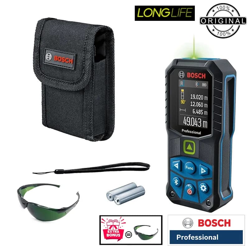 متر لیزری بوش مدل GLM 50-27 CG Professional Extra Green Glass برد 50 متر — تصویر ۲