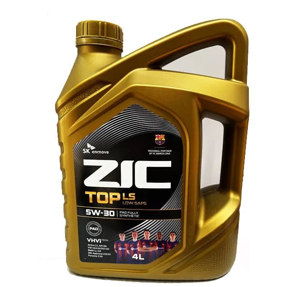 روغن موتور خودرو بنزینی زیک مدل TOP LS 5W30 SN حجم 4 لیتر