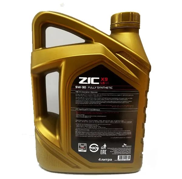 روغن موتور خودرو بنزینی زیک مدل X9 LS (LOW SAPS) 5W30 SN حجم 4 لیتر — تصویر ۳