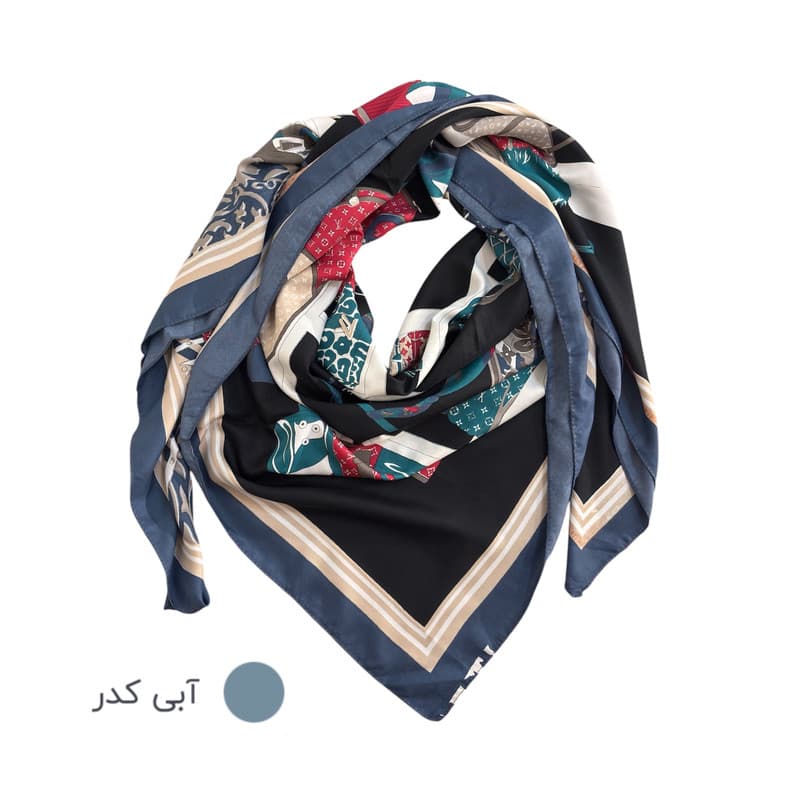 روسری ابریشم زنانه طرح کیف کد 643g423 با طول و عرض 140*140 سانتی‌متر — تصویر ۲