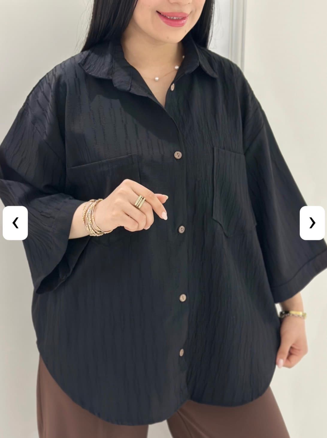 شومیز زنانه دخترانه گازوییلی مناسب محرم mg16264 — تصویر ۲