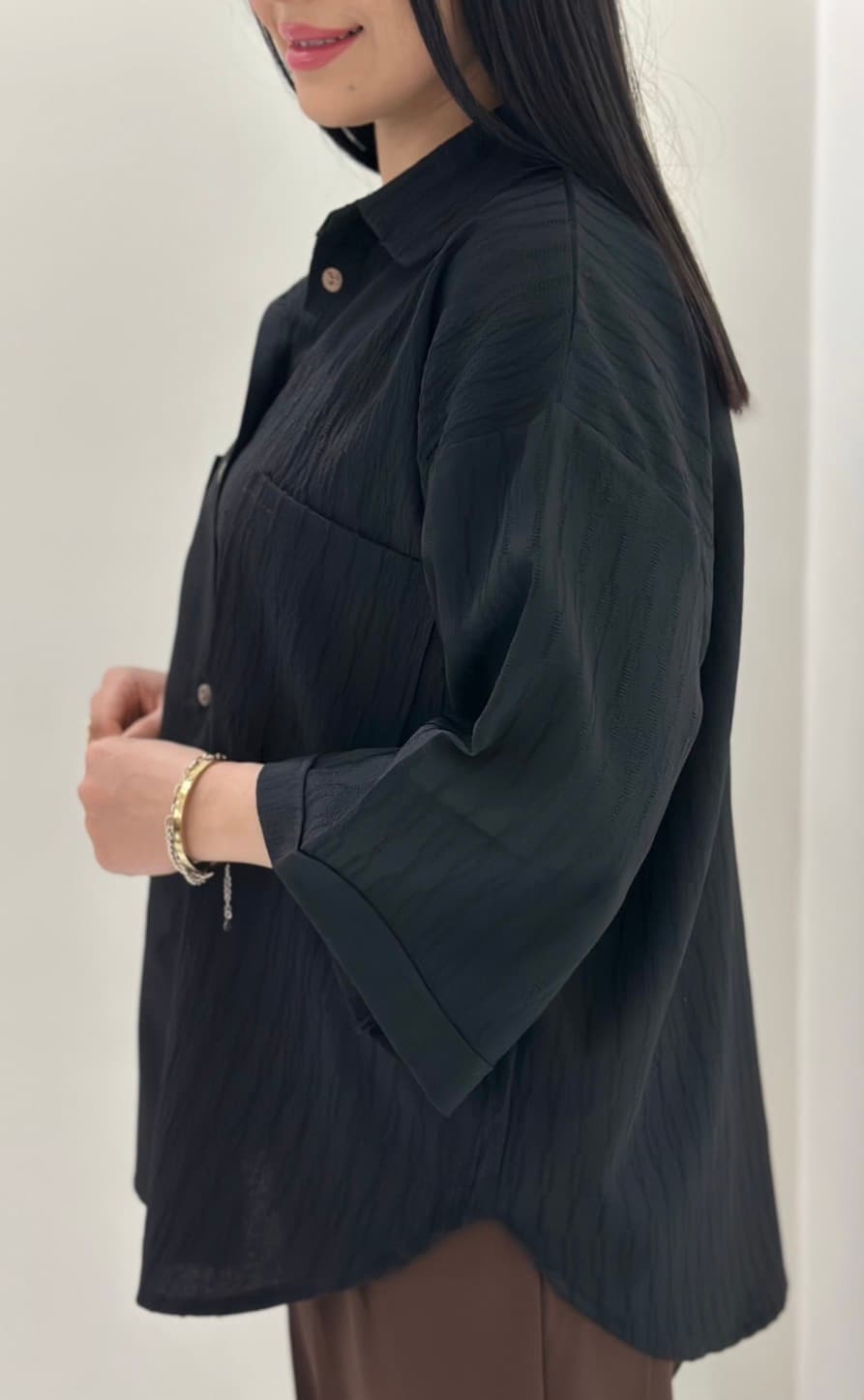 شومیز زنانه دخترانه گازوییلی مناسب محرم mg16264 — تصویر ۳