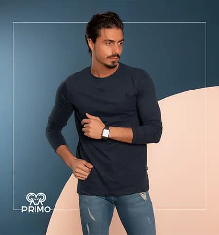 تیشرت پنبه مردانه مدل آستین بلند 5132 — تصویر ۵