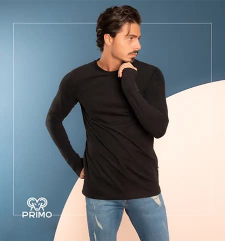 تیشرت پنبه مردانه مدل آستین بلند 5132 — تصویر ۶