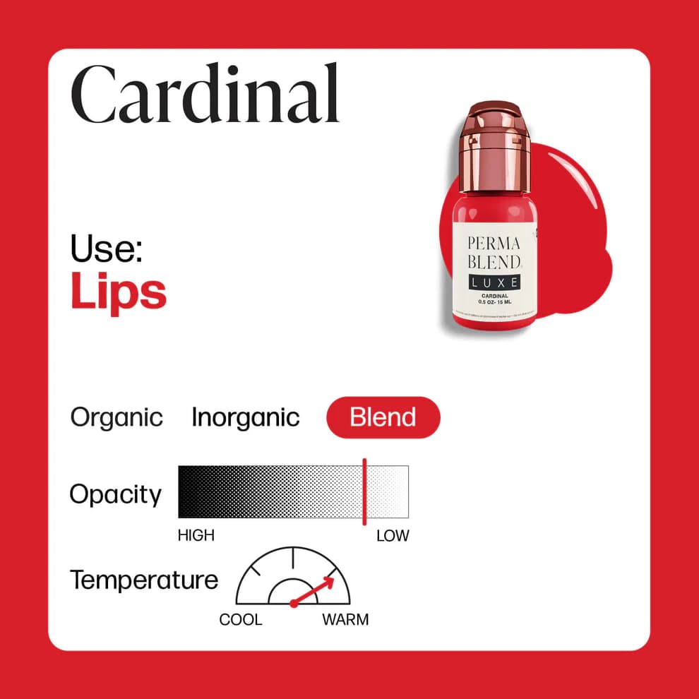 رنگ تاتو پرما بلند لوکس کاردینال (luxe cardinal) حجم 15 میل — تصویر ۴