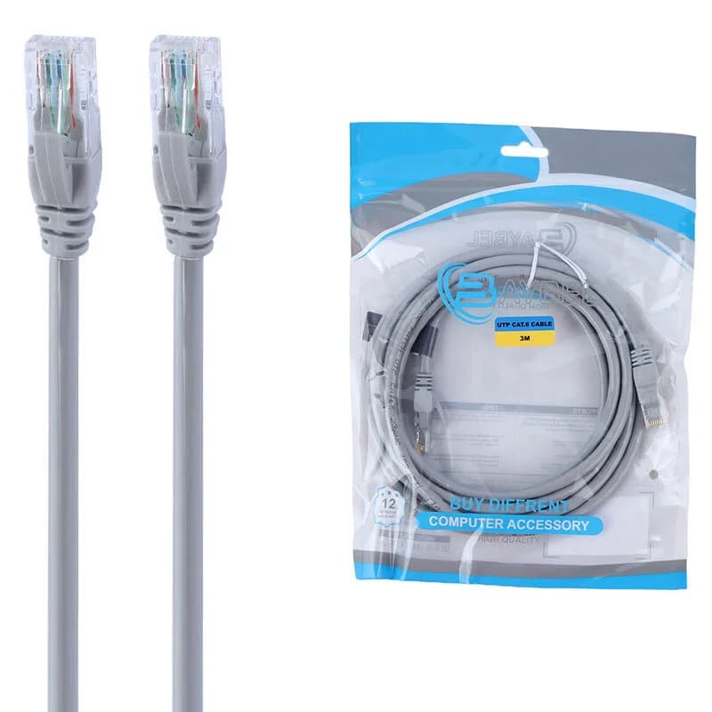 کابل شبکه 3 متری بایبل مدل UTP CAT.6 CABLE