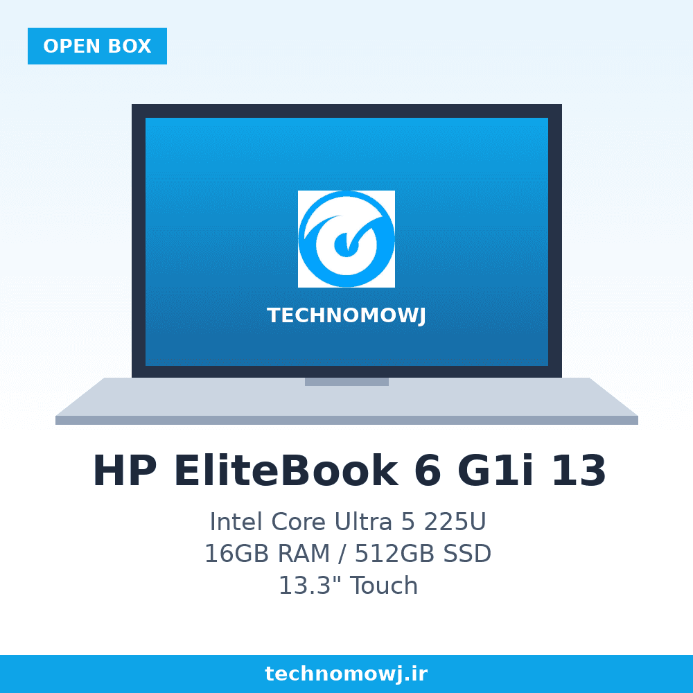 لپ تاپ اپن باکس Hp EliteBook 6 G1i 13 | Core Ultra 5 225U | 16GB | 512GB SSD | 256GB SSD | 13.3 اینچ لمسی