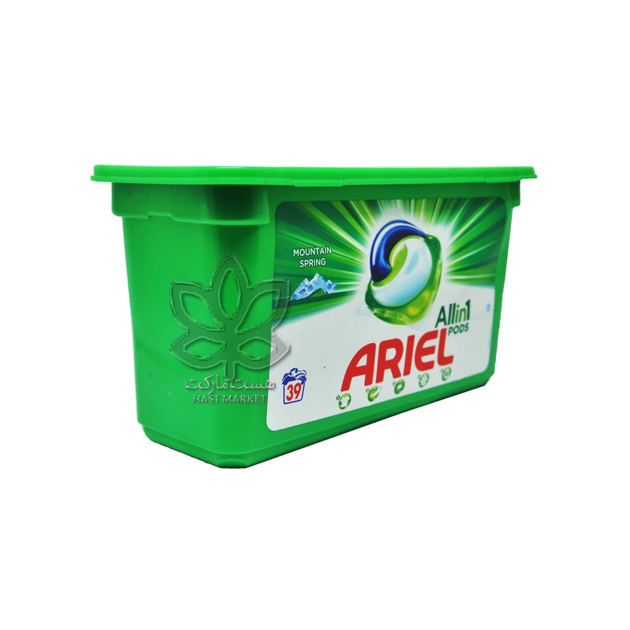 کپسول ماشین لباسشویی بالشتی پنج کاره ۳۹ عدد عطر بهار کوهستان اریل – ariel — تصویر ۲