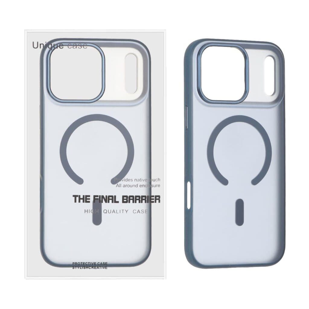 قاب اورجینال Unique Case مات MagSafe دور رنگی Soft لنز آلومینیومی Apple iPhone 17 Pro Max – سرمه ای (پک دار) — تصویر ۲
