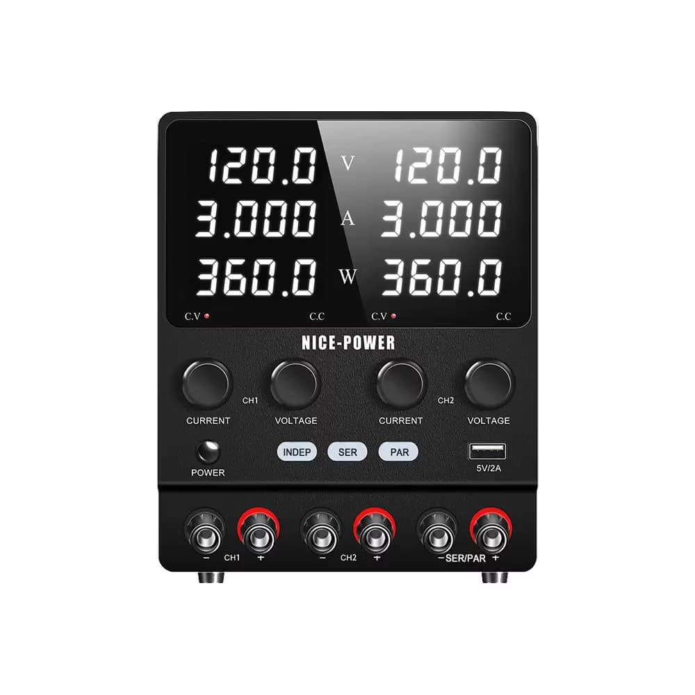 منبع تغذیه 2 کاناله نایس پاور مدل NICE-POWER SPS1203-2KD