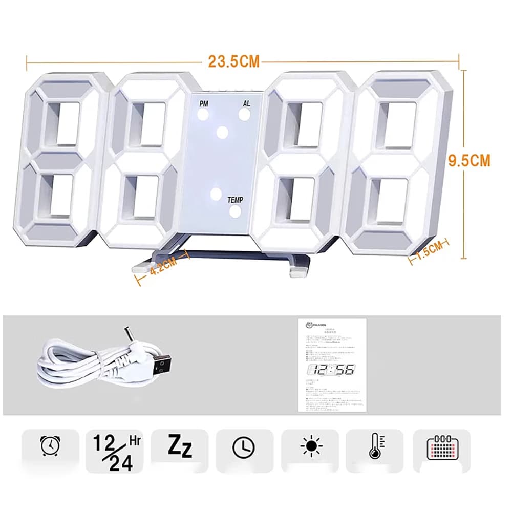 ساعت دیجیتال مدل TITA-DONG 3D LED Digital Clock 1256 — تصویر ۴
