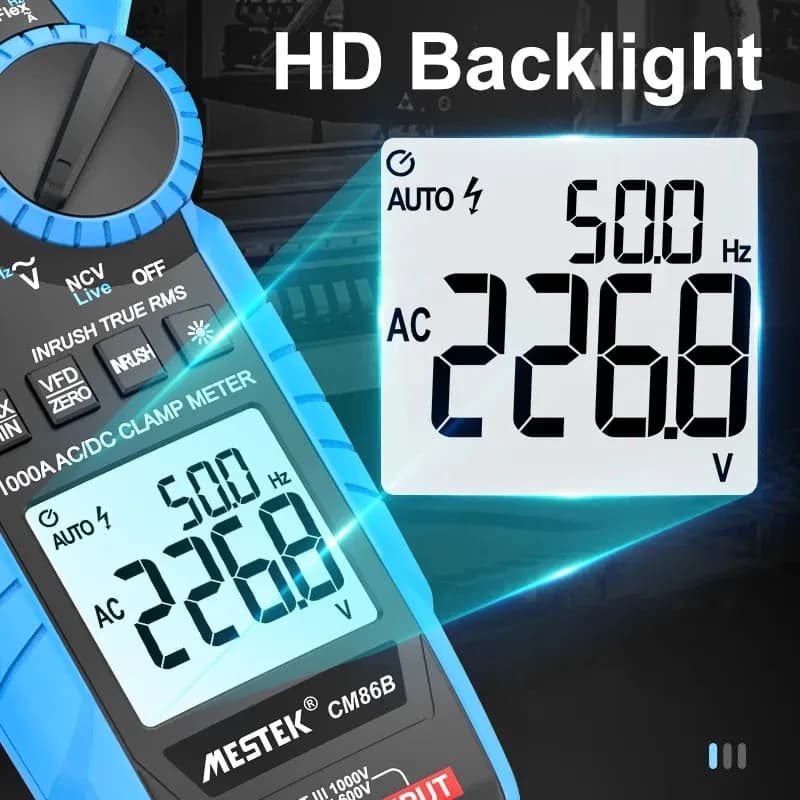 مولتی متر کلمپی دیجیتال مستک مدل MESTEK CM86B True RMS — تصویر ۶