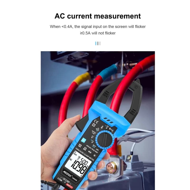 مولتی متر کلمپی دیجیتال مستک مدل MESTEK CM86B True RMS — تصویر ۸