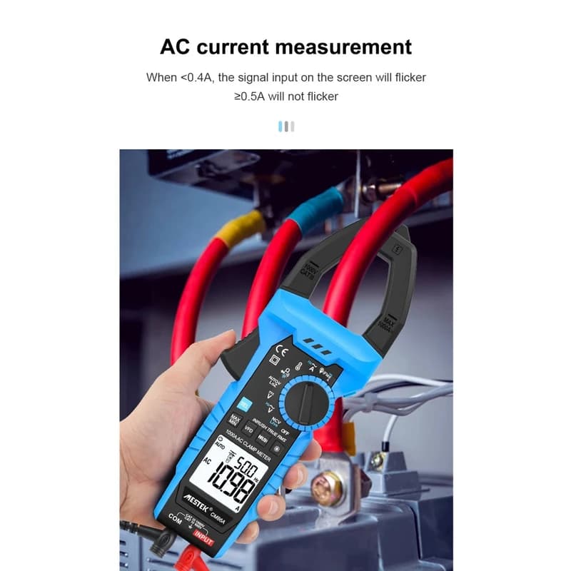 مولتی متر کلمپی دیجیتال مستک مدل MESTEK CM86A True RMS — تصویر ۶