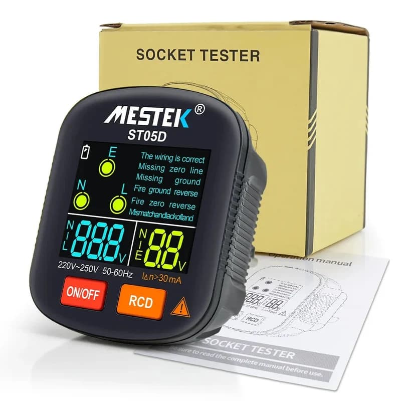 ارت سنج و تستر سوکت هوشمند مستک مدل MESTEK ST05D — تصویر ۷