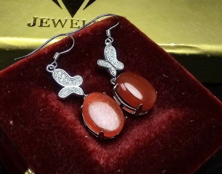 گوشواره عقیق یمنی اصل