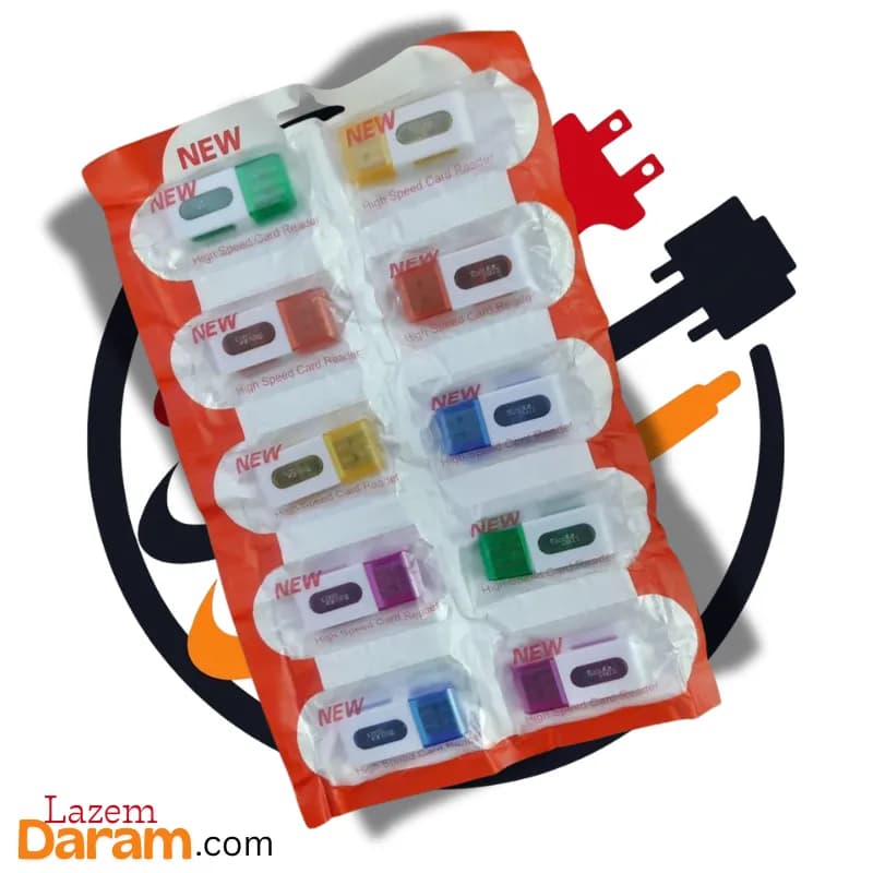 رم ریدر بندانگشتی Micro SD به USB 2.0 (کارت‌خوان رم میکرو درپوش‌دار) — تصویر ۲