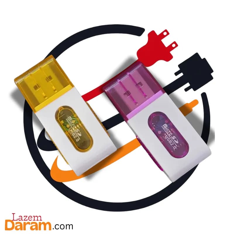 رم ریدر بندانگشتی Micro SD به USB 2.0 (کارت‌خوان رم میکرو درپوش‌دار)