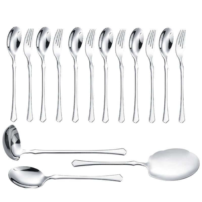 سرویس قاشق و چنگال 15 پارچه جی فی نی مدل G-257