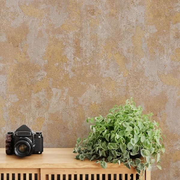 کاغذ دیواری کربن3 طرح پتینه قهوه‌ای کد ۱۰۳۲۵