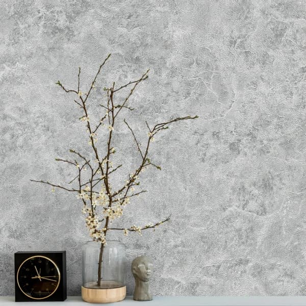 کاغذ دیواری کربن3 طرح پتینه نقره‌ای کد ۱۰۲۷۳
