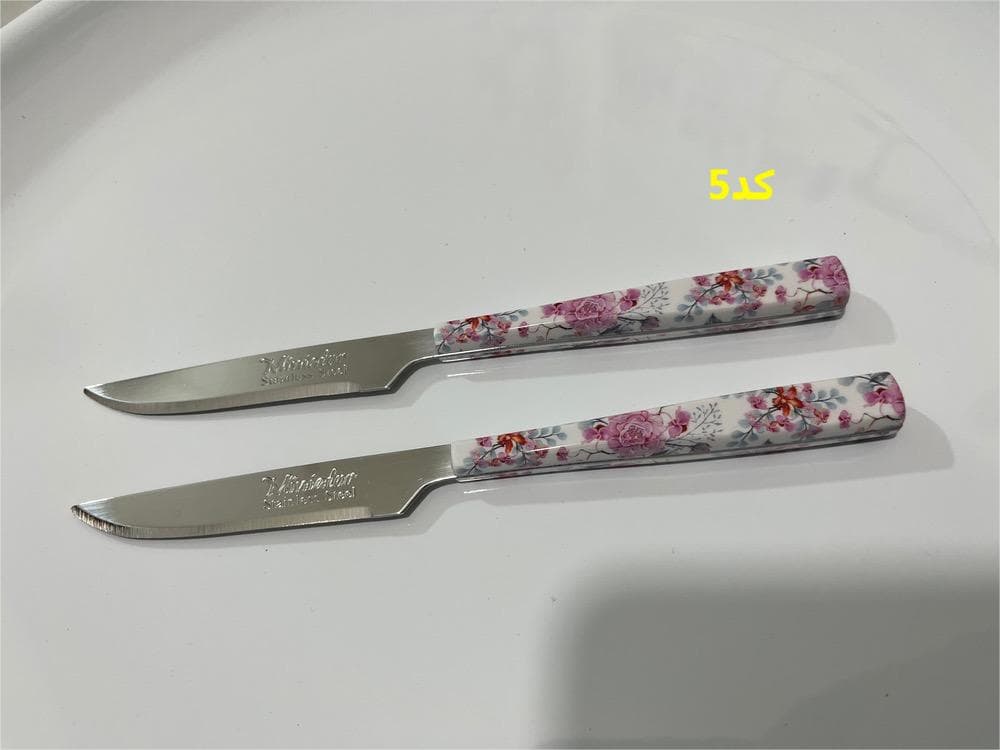 کارد میوه خوری تک 12 عددی منیاتور ( 8 طرح متنوع ) — تصویر ۶