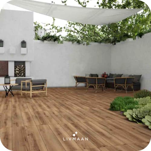 سرامیک پارکتی 120*20 مات آمازون فندقی پالرمو — تصویر ۲
